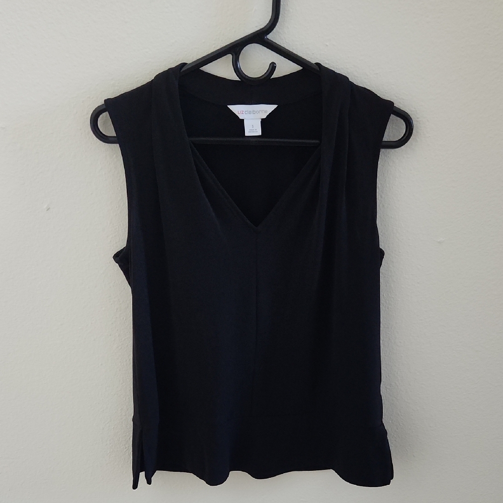 Liz Claiborne Black Sleeveless Top
